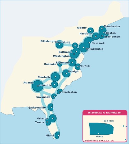 PalmCall coverage on the Pinecrest network